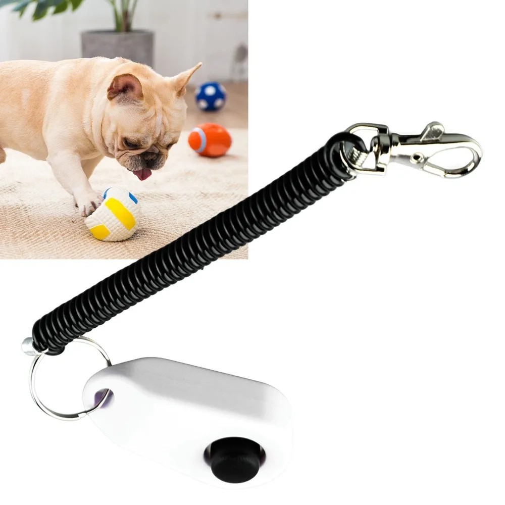 Finger Ring Shape Pet Finger Clicker Clear Crisp Sound Two Matching Shades Pet Sound Trainer Adjustable Long Wrist Band