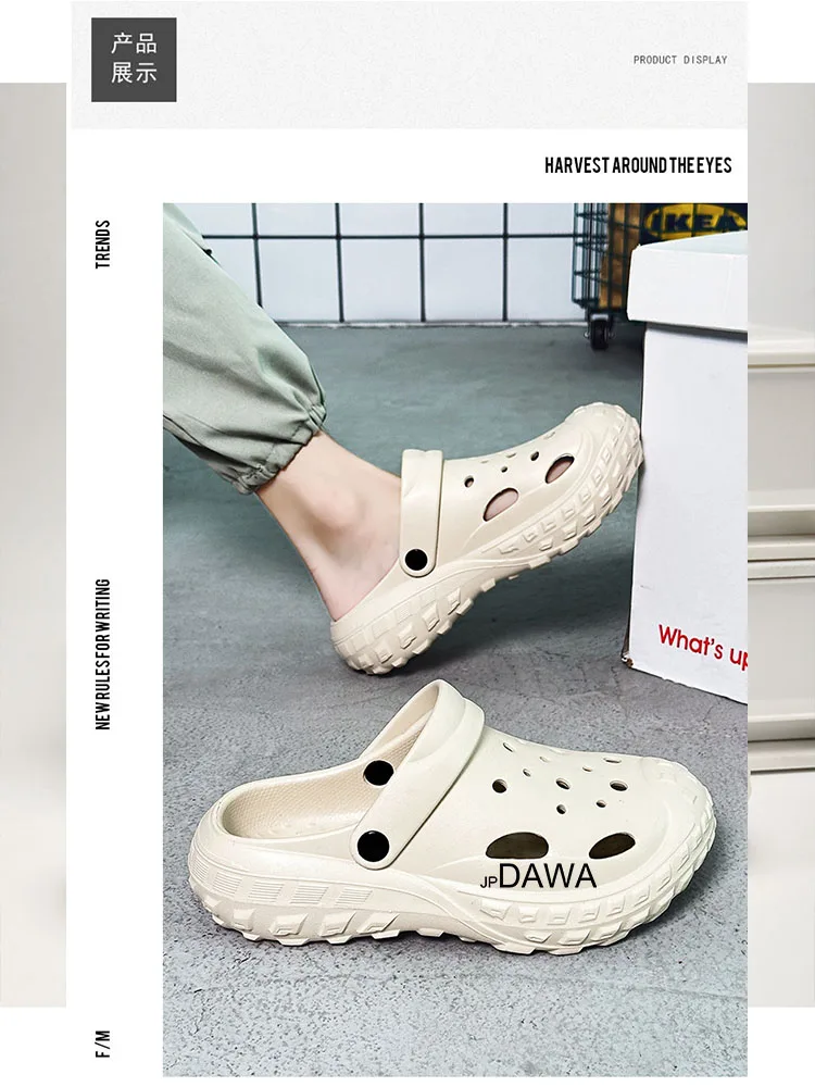 

Men's and women's summer new comfortable home slippers, anti slip beach sandals, men's casual outdoor hiking and fishing shoes