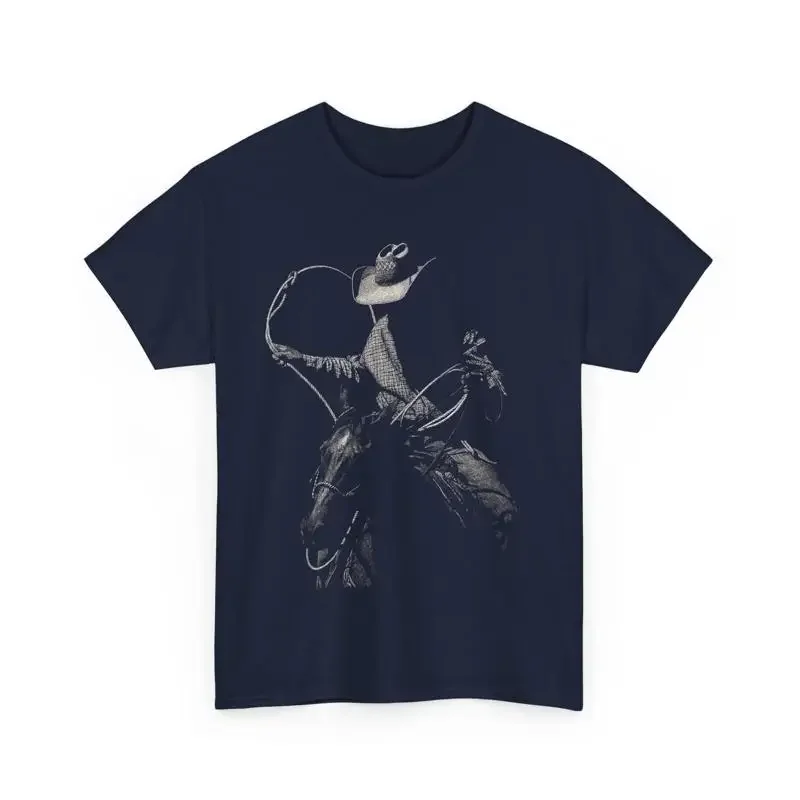 Cowboy T Shirt Rodeo Dark Country Western Horse Art