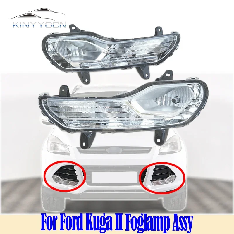 For Ford Kuga II  2012 13 14 15 16 Front Bumper Fog Light Foglight Fog Lamp Foglamp DRL Day Running Lamp Headlamp