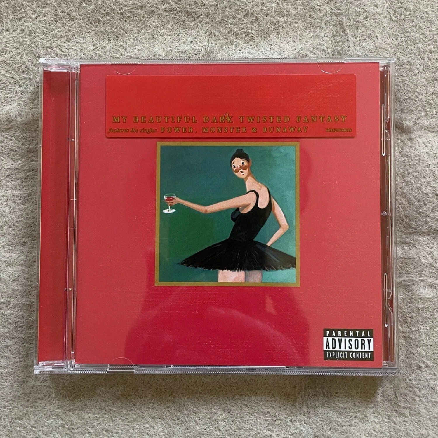 Álbum de Estudio Hip Hop, Cubierta con Pintura al Óleo de Bailarina de Ballet sobre Fondo Rojo, Obras de Fusión de Muestras Orquestrales, Coleccionable sin Pérdidas