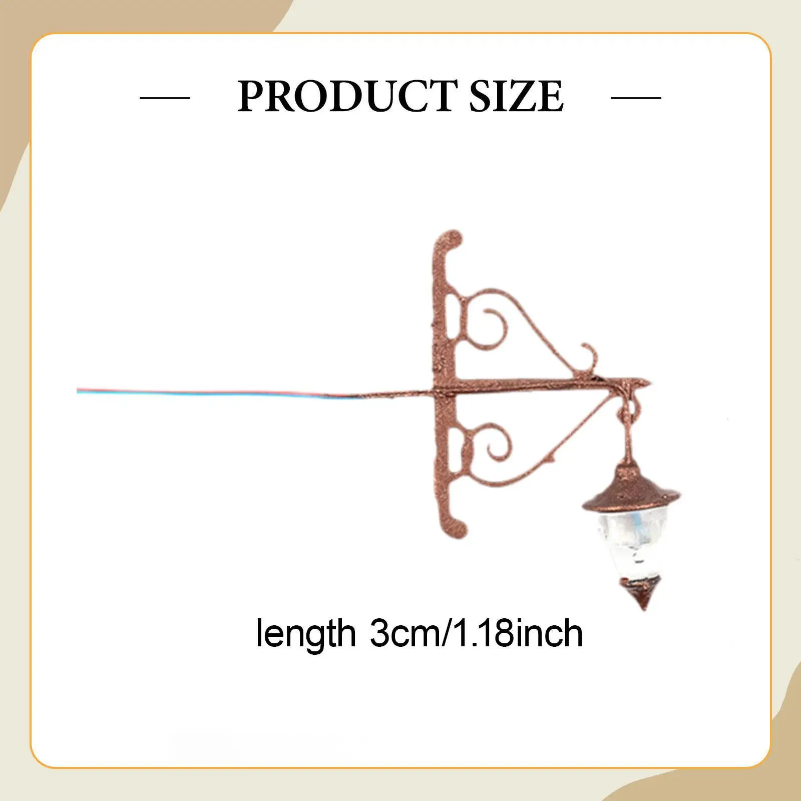 5 stuks miniatuur wandverlichting schaal 1:87 met warm wit licht LED-wandlampen modelaccessoires voor scène miniatuurlandschappen