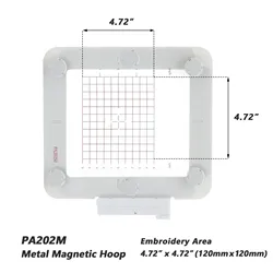 Magnetic Hoop for Husqvarna Viking  Pfaff Metal Magnet Embroidery Machine Sash Frame (4.7x4.7