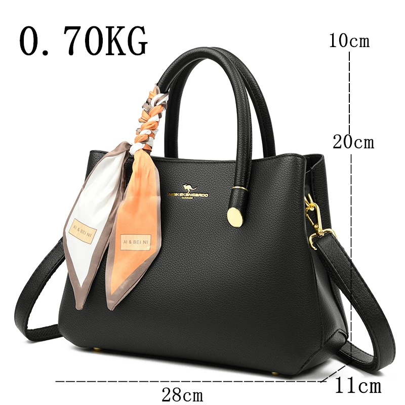 Luxury Designer 3 Layers Shoulder Crossbody Bags Women Soft Leather Handbags Ladies Large Capacity Shopping Brand Messenger Tote