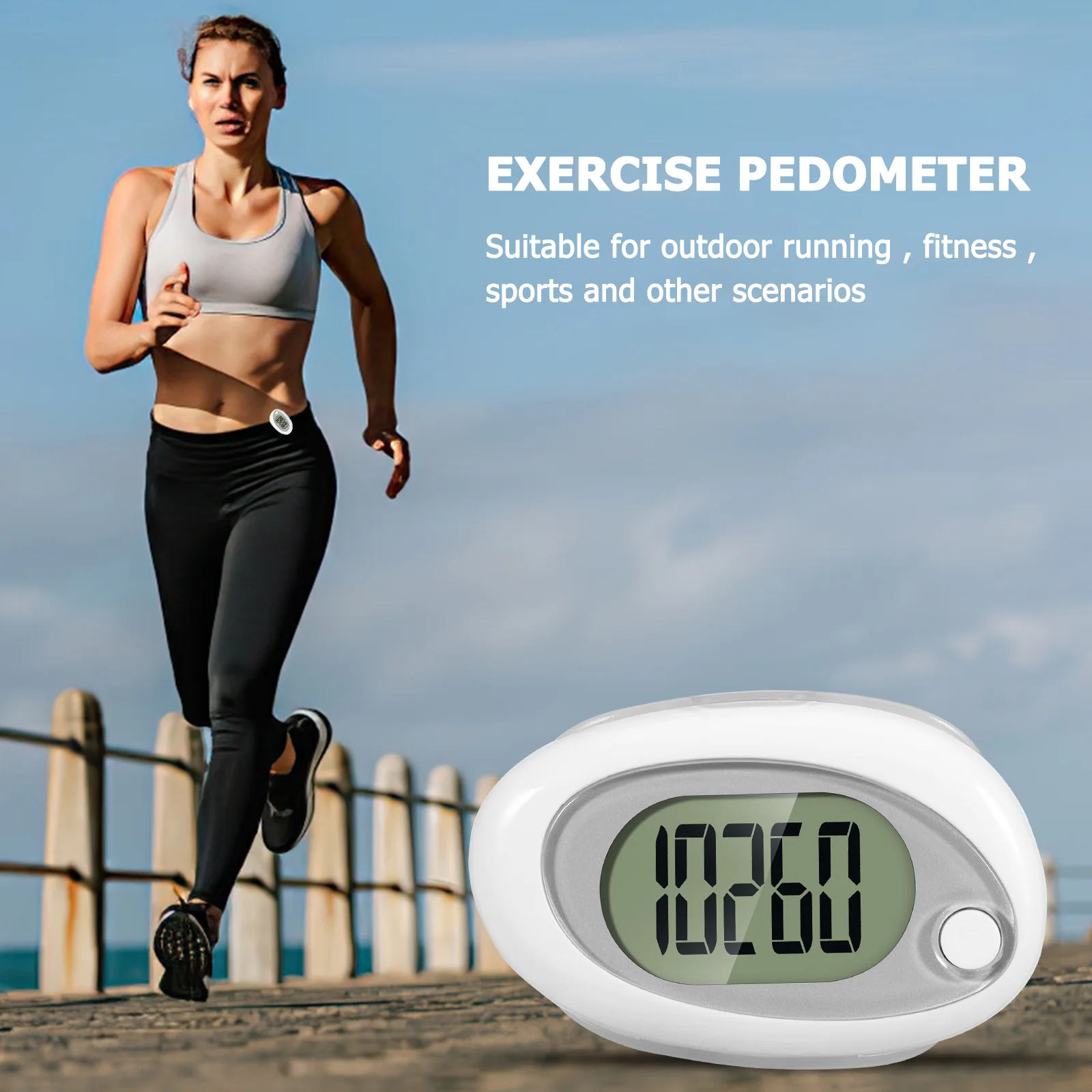 Pedometer Sports Pedometers Small for Walking Climbing Step Counter Plastic Large Screen Clip on