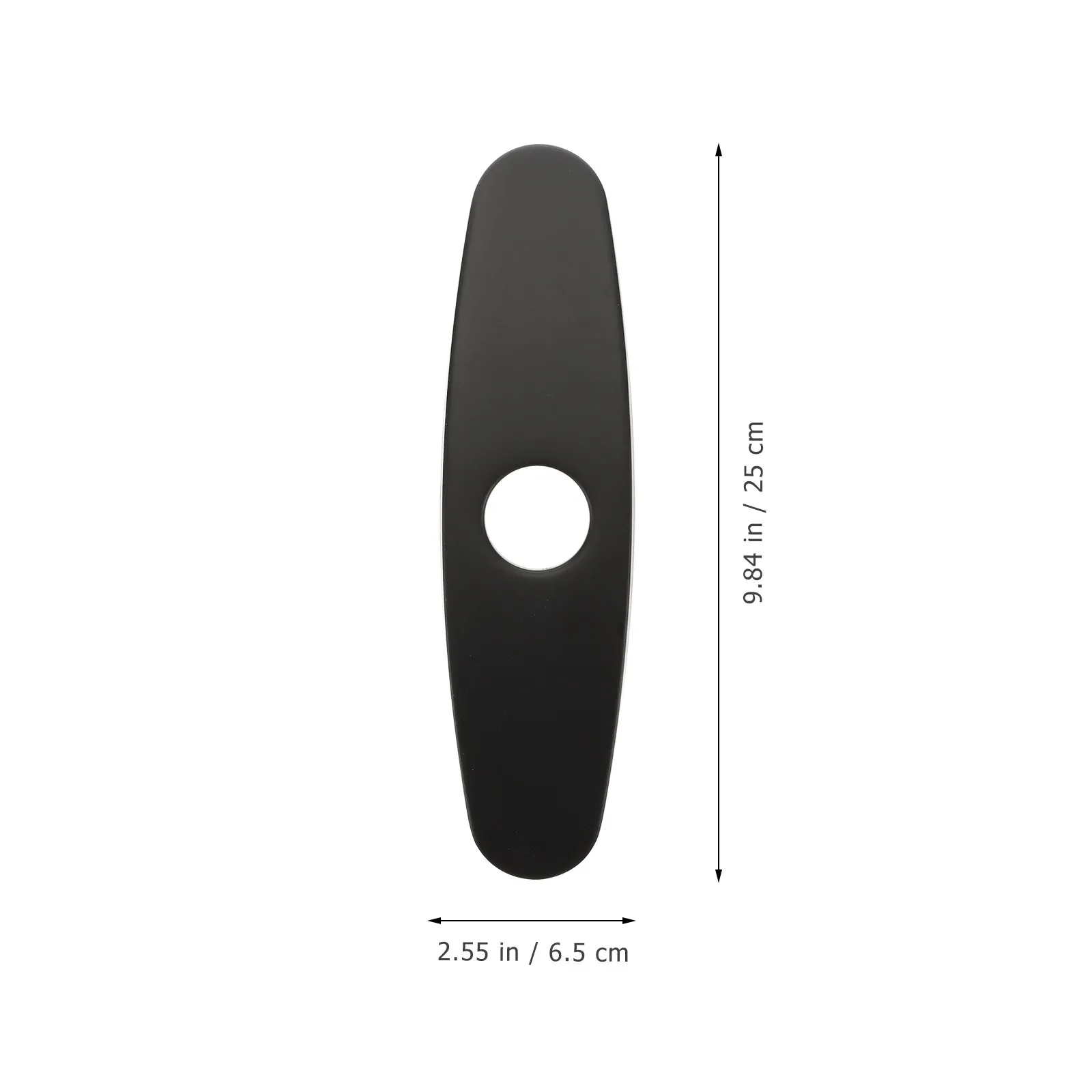 Black Stainless Steel 10 Inch Faucet Plate Single Hole Sink Hole Cover Escutcheon Plate for Kitchen Sink Faucet Replacement