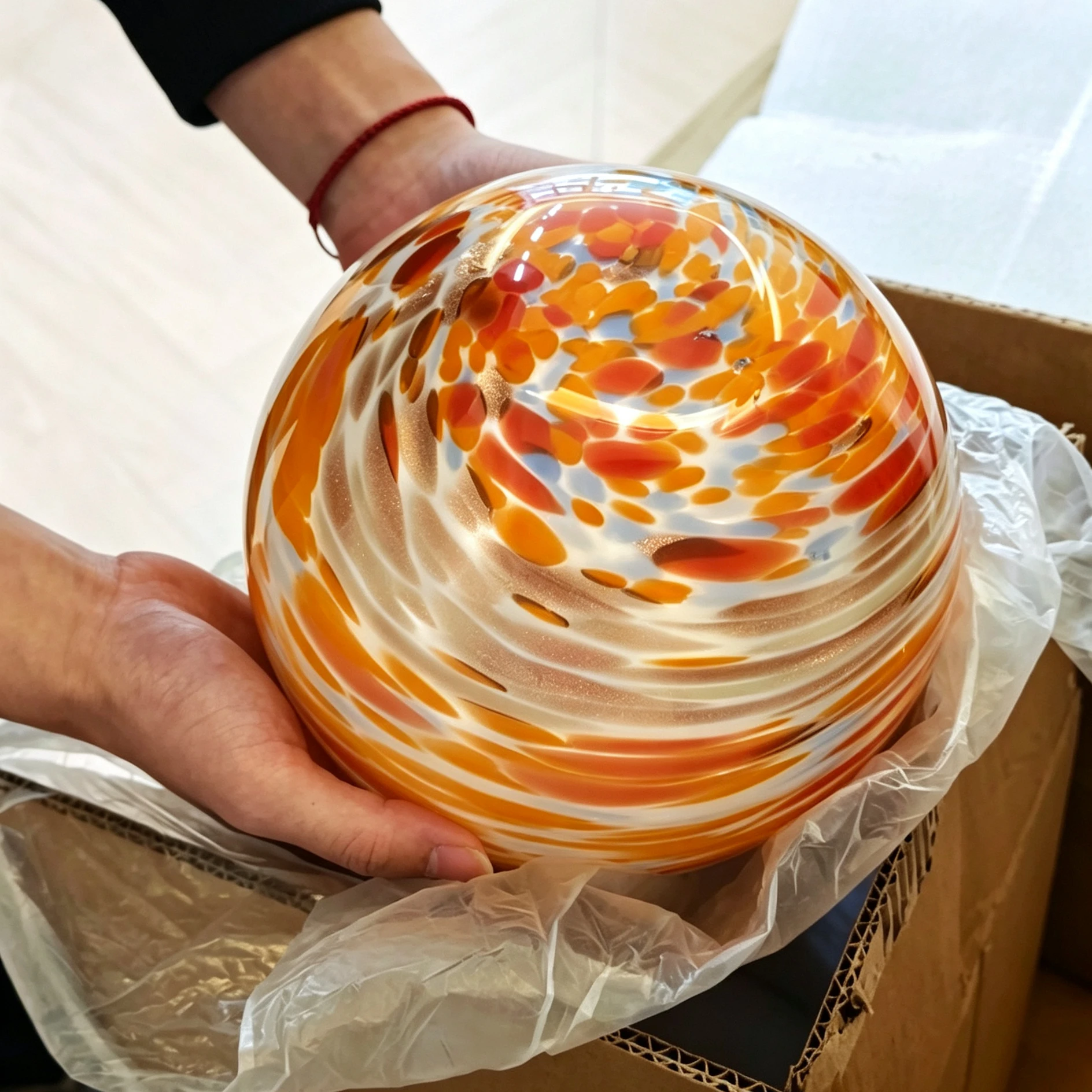 Italy Murano Glass Ball Wall Lamps Bedroom Beside Light Fixture Background Room Decor Illumination Staircase Candy Led Lights