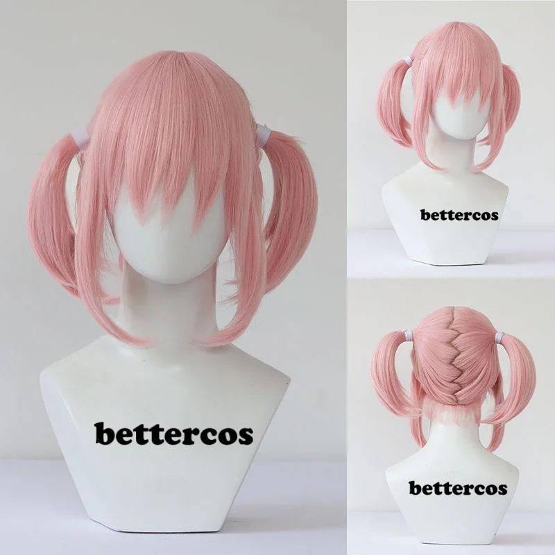 New Kaname Madoka Cosplay Pink Heat-Resistant Synthetic Hair Women's Style Wig+Wig Cap
