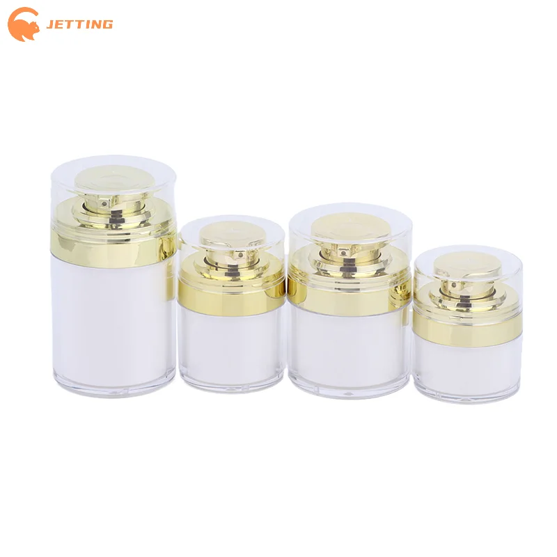 Refillable Vacuum Bottle 15/30/50/100ML Travel Cream Lotion Cosmetic Container with Pump Moisturizer Empty Jar for Personal Care