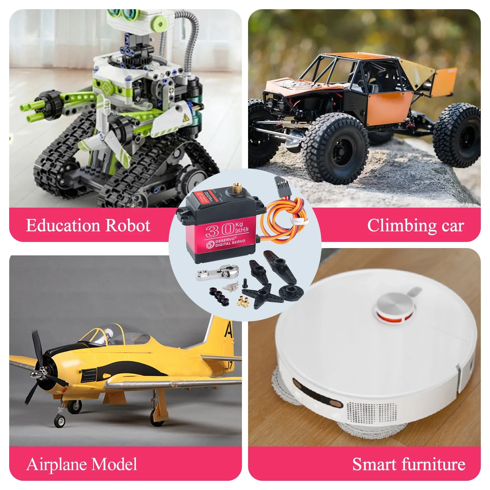 1/2/4PCS 30KG 6V DS3230 High Torque Digital Servo Waterproof and durable it comes with 25T Servo Arm for 180-degree