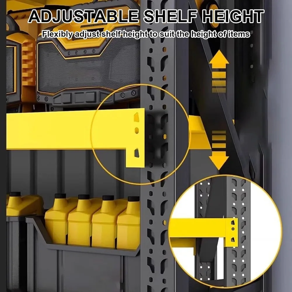 Rak Penyimpanan Logam 3 Tingkat yang Kokoh dan Stabil, Rak Penyimpanan Industri yang Dapat Disesuaikan untuk Gudang, S