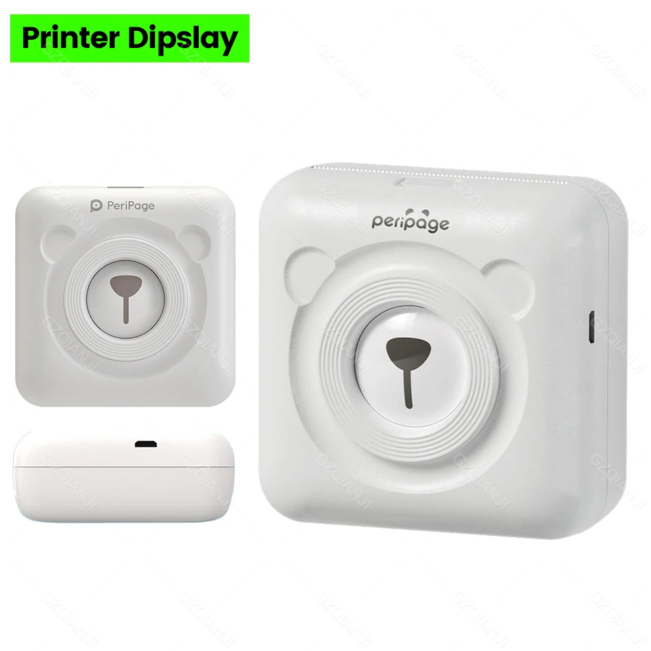 PeriPage A6 304 DPI Mini Portable Bluetooth Photo Printer Pocket Thermal Printing USB Connection Impresoras Fotos Gifts Papers