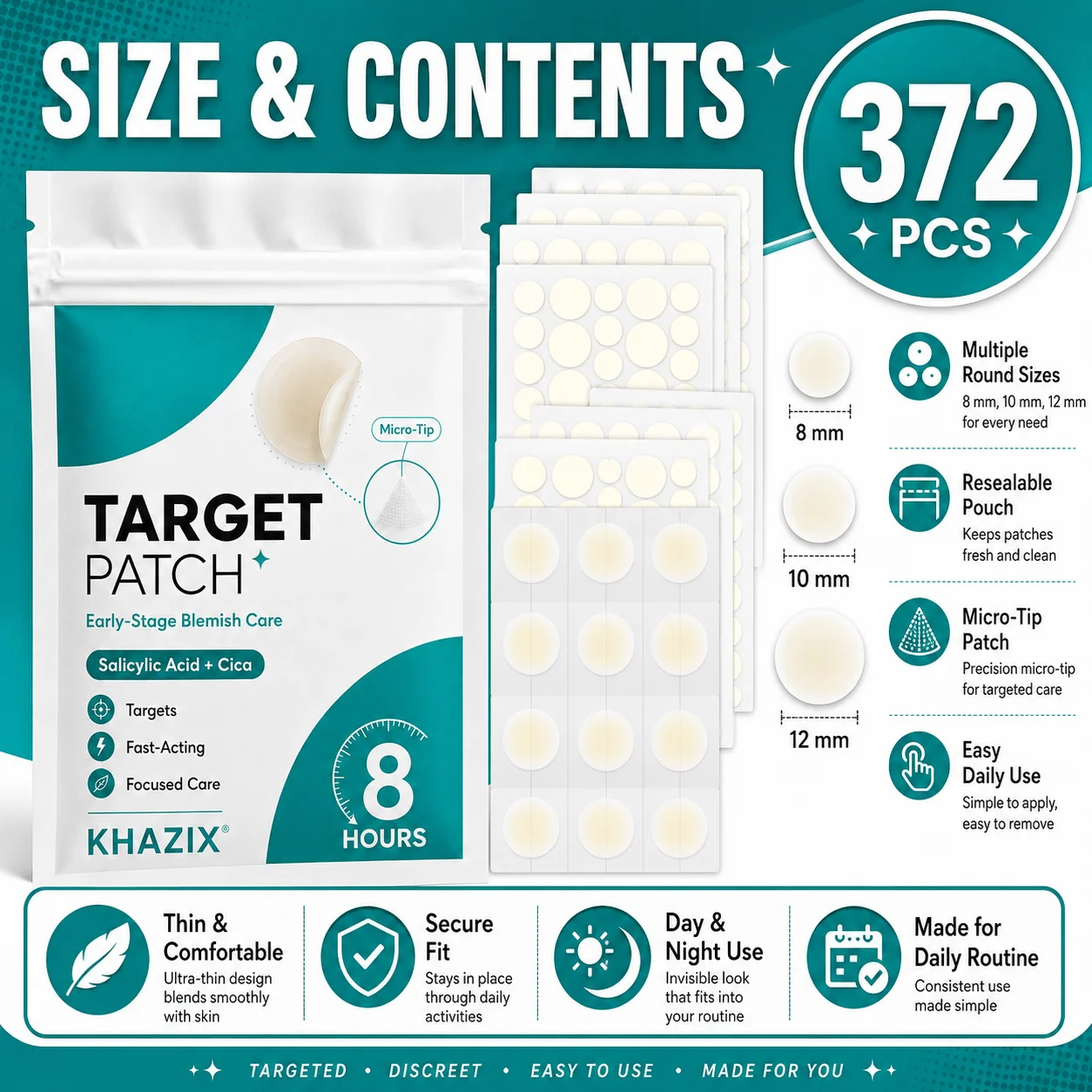 372 Cerotti Idrocolloidali per - Hydrocolloid Acne Patch recensione e prezzo