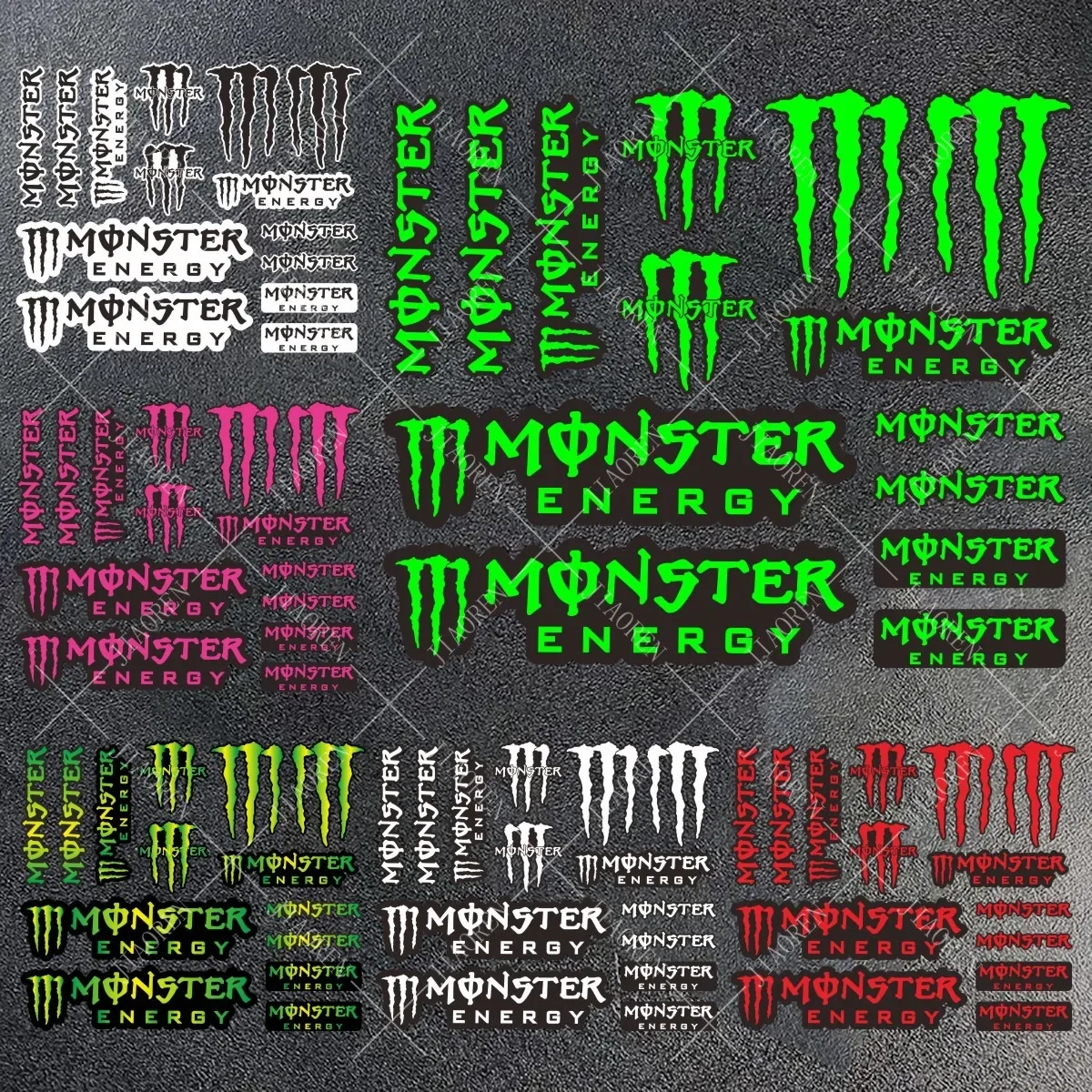 For Monster and Energy Motorcycle Side Strip Sticker Car Vinyl Decal All Motorcycle Sticker Reflective Stickers Car Decoration