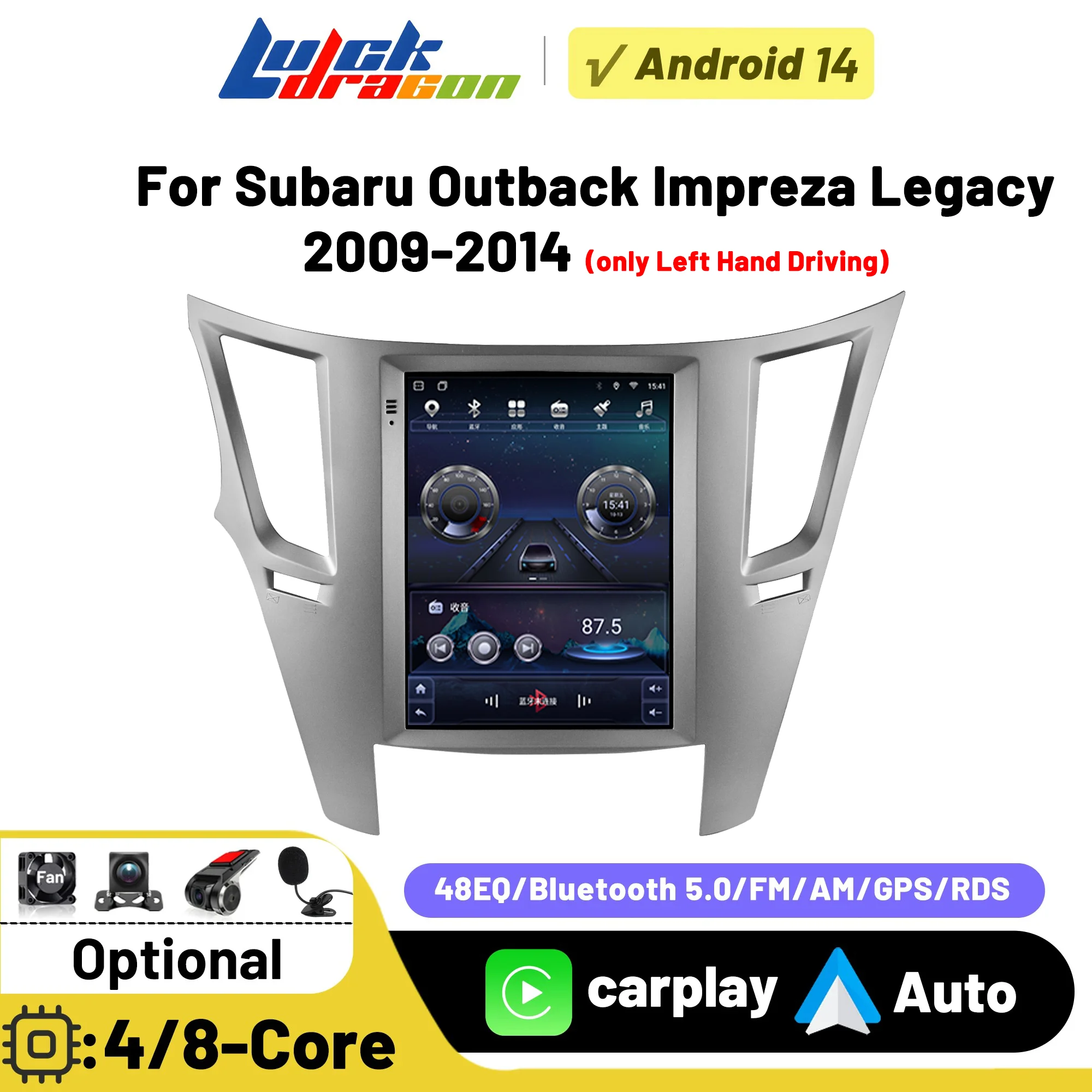 

Wireless Carplay Android Auto Car Multimedia Player For Subaru Outback Impreze Legacy 2009-2014 DSP Navigation GPS FM Car Radio