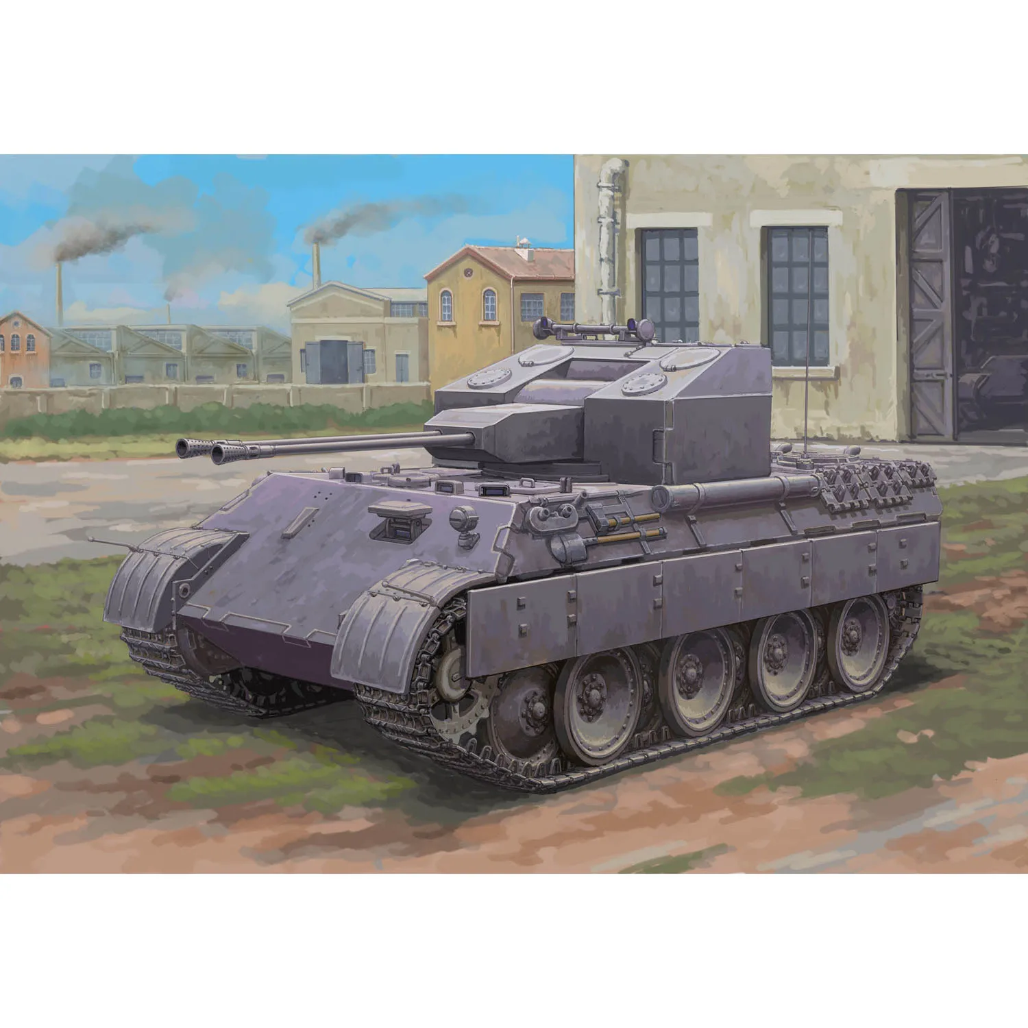 Kit de modelo de plástico de tanque antiaéreo Panther A Hobby Boss 84832, vehículo militar histórico, réplica coleccionable DIY, escala 1/48