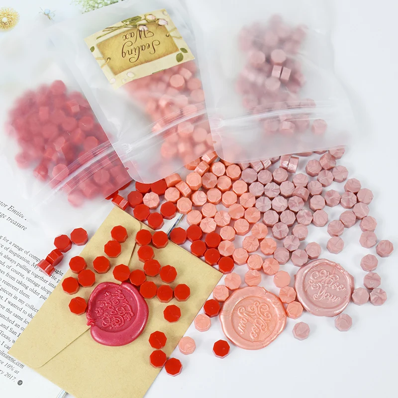 

100Pcs Mix Color Wax Seal Vintage Sealing Wax Beads Scrapbooking Stamp Material Wedding Birthday Party DIY Invitation Decoration
