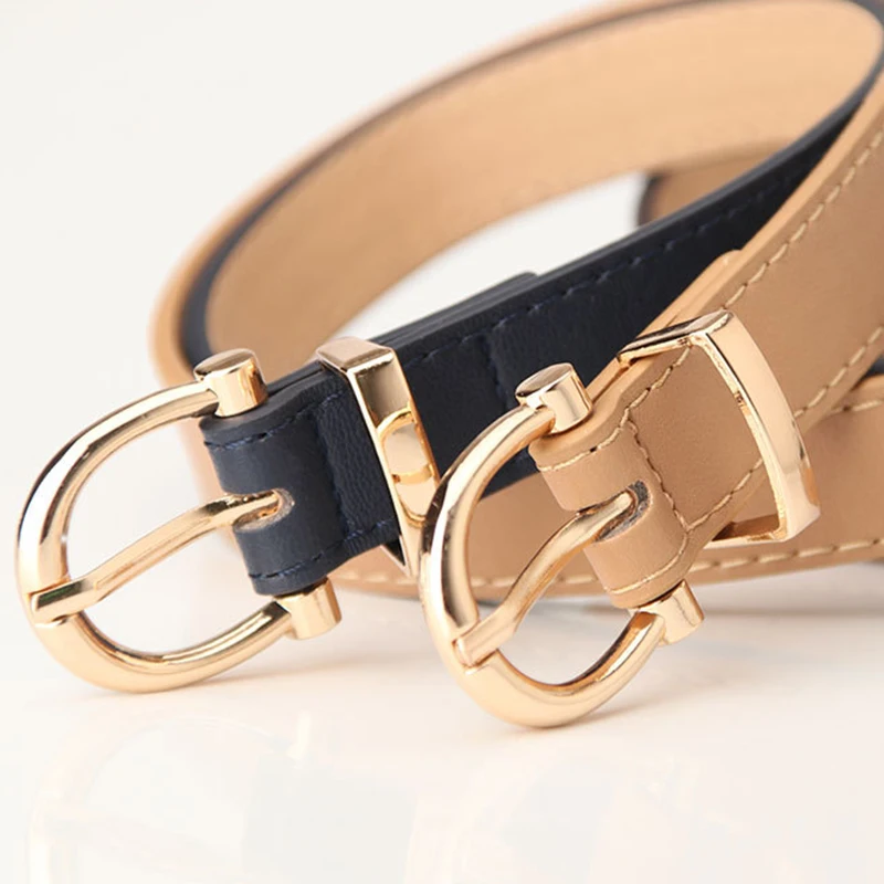 Luxury PU Leather Belt for Women Round Pin Buckle Belts High Quality Ladies Dress Jeans Strap Girls Waistband Adjustable Belts