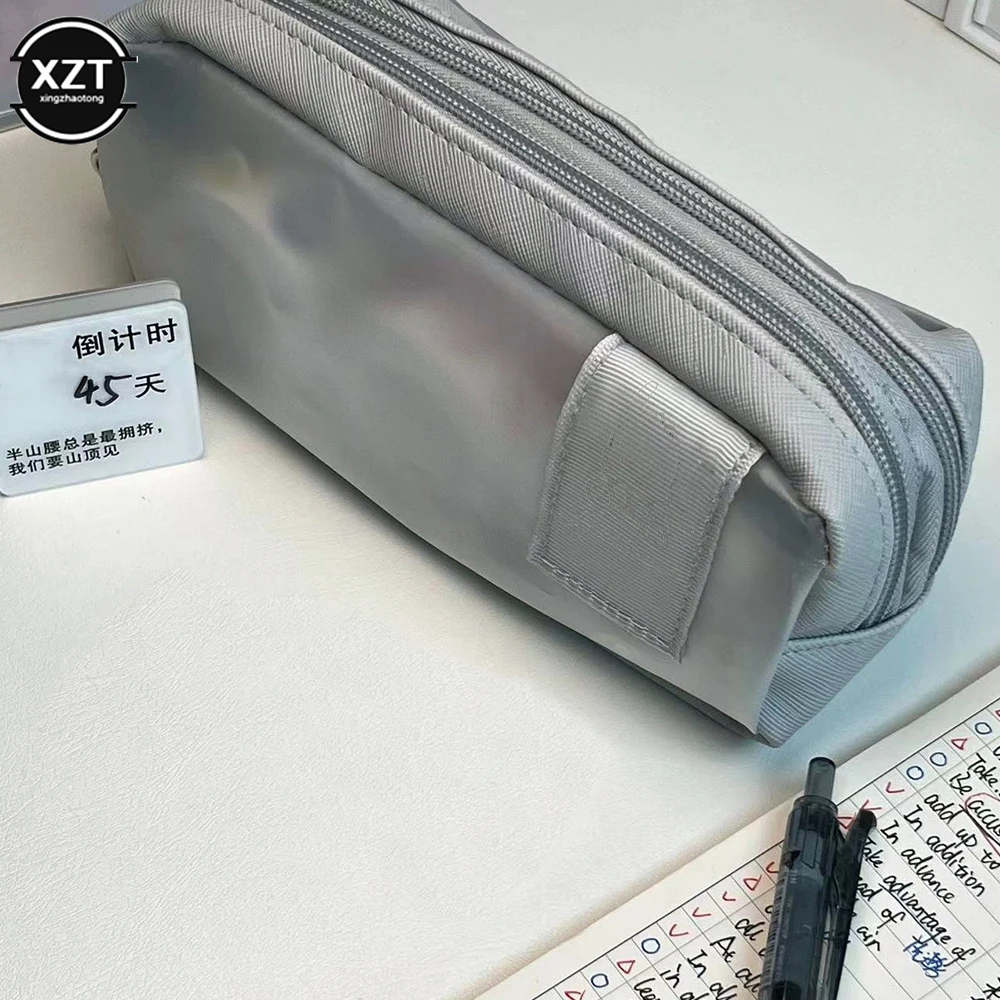 여아 남아 연필 가방, 학생용 필통, 다층 지퍼 보관 가방, 대용량 문구 상자