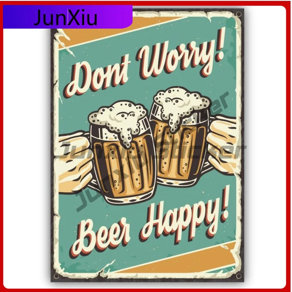 

Don Not Worry Beer Happy Vintage Sign Shaped Vinyl Matte Sticker Patriotic Occlusion Scratch Gift Decal Accessories Custom Decal