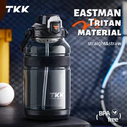 TKK 1.2L/2L BPA-Free Outdoor Activities Sports Water Bottle Leakproof, Non-Slip Handle - Perfect for Gym, Yoga, Travel, Camping