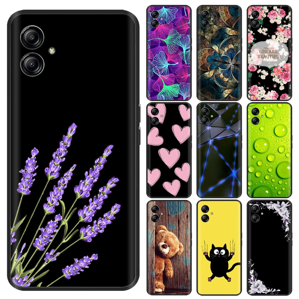 For Samsung A04e A04 A04s Case Soft Black Painted Silicone Phone Back Cover for Samsung Galaxy A04 A04e A04s Cases Fundas Hoesje