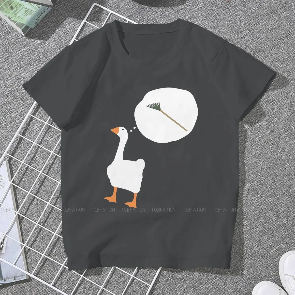 Rake In The Lake Women's TShirt Untitled Goose Game Girls Graphic Tops 4XL Cotton Female T Shirt Funny Fashion Gift