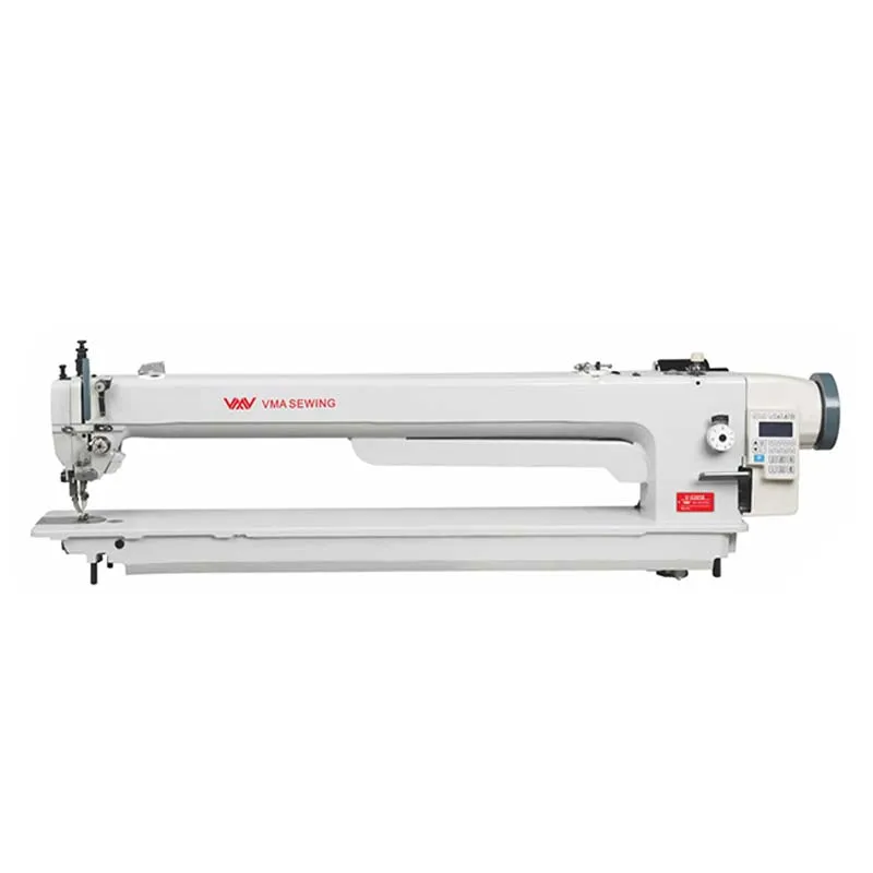 

VMA Electronic Long Arm Top Bottom Feed 85cm For Leather Bag Thick Fabric Flatbed Lockstitch Leather Sewing Machine