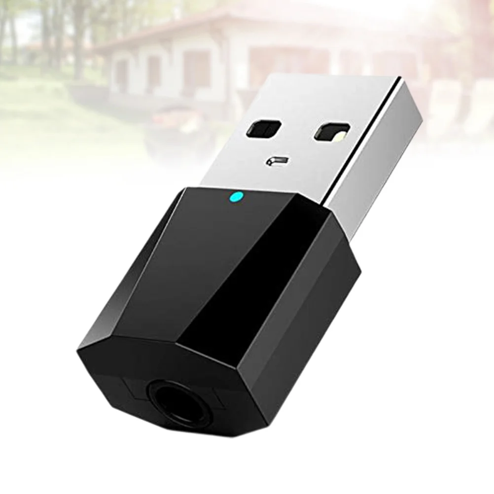 

2 in 1 USB Audio Receiver Transmitter Mini 3.5mm Aux Stereo Wireless Adapter for Computer Mp3 Player Black