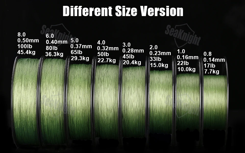 SeaKnight 8-Strang Multifilament PE Geflechtschnur Korrosionsbeständig Beschichtet 300M/150M W8 II Angelschnur – Detail 16
