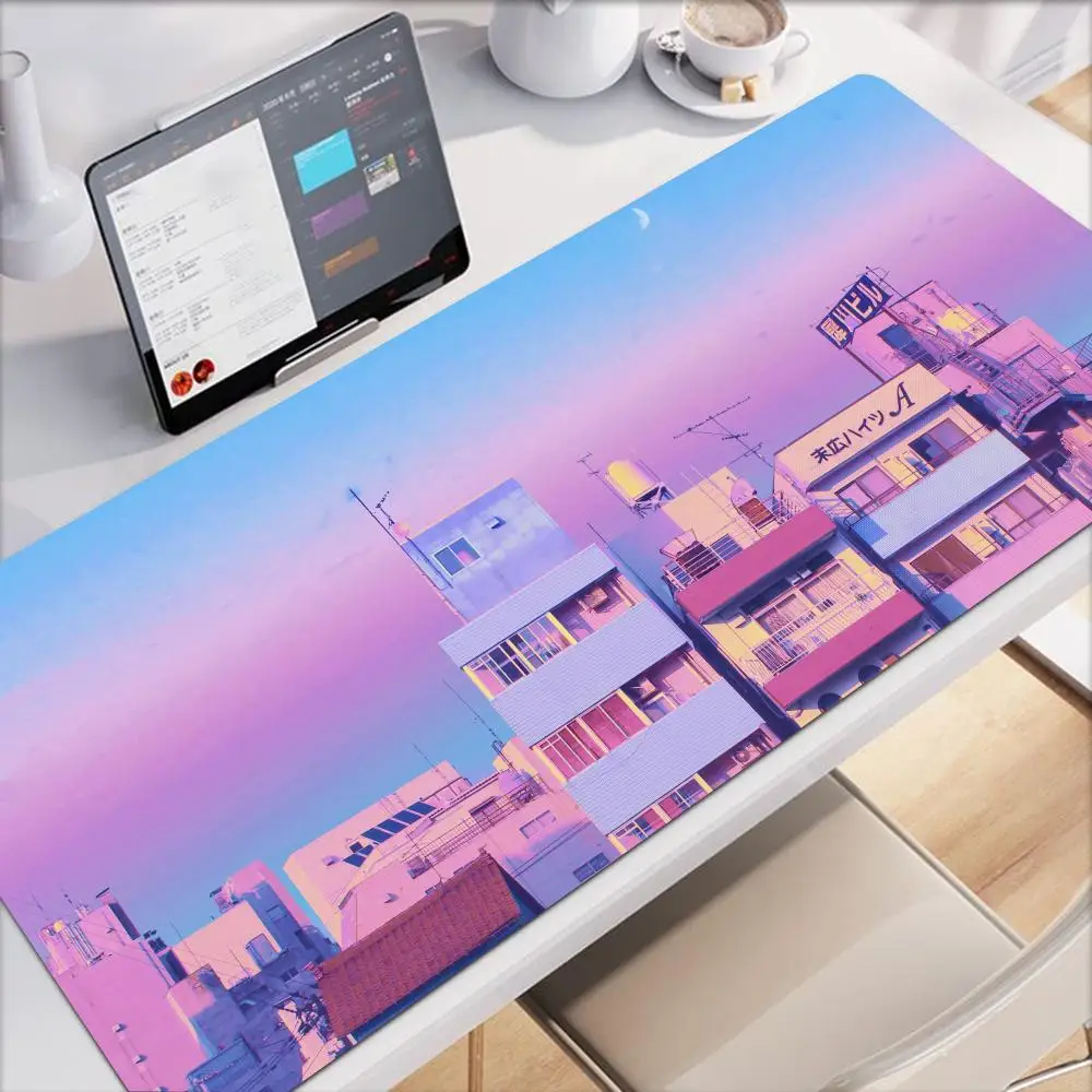 

Pink sky Romance Mouse Pad Tablet mouse Pad Laptop xl desktop mouse pad, cute HD Rainbow Gaming keyboard pad, csgo Player, 90x40