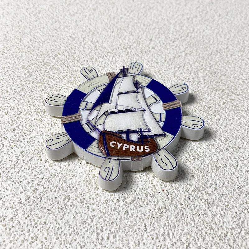 Cyprus Tourist Souvenirs Home Improvement Items Collection Gift Crafts Rudder 3D stereo fridge magnets