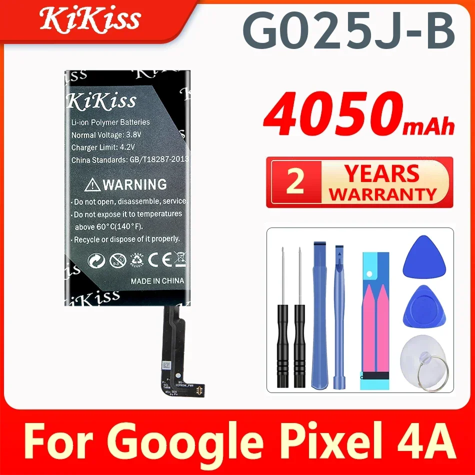 KiKiss Lithium Replacement Battery for Google Pixel 4A, Pixel4A ,4050mAh, G025J-B, with Tools