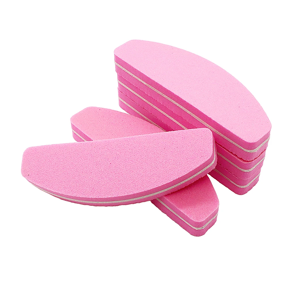 5/10/20 個プロフェッショナルピンク爪やすりポリッシュブロックスポンジ女性マニキュアツールマニキュア UV ジェルライム a Ongle 卸売ツール