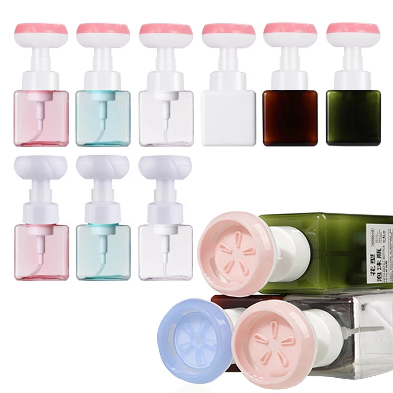 300ml Flower Dispenser Liquid Soap Floral Foam Hand Soap Bottle Pump Floret Bubbler Children Plastic Pressing Type Head Bottling