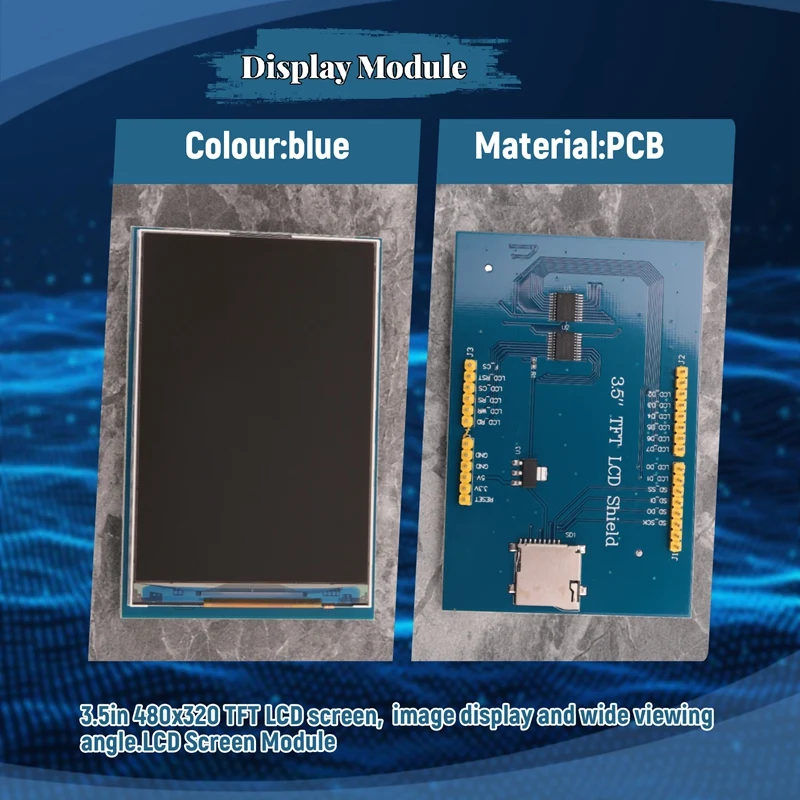 Modulo Display-modulo schermo LCD TFT da 3.5 pollici 480 x320 per scheda Arduino UNO e MEGA 2560 (schermo XLCD a colori: 1)