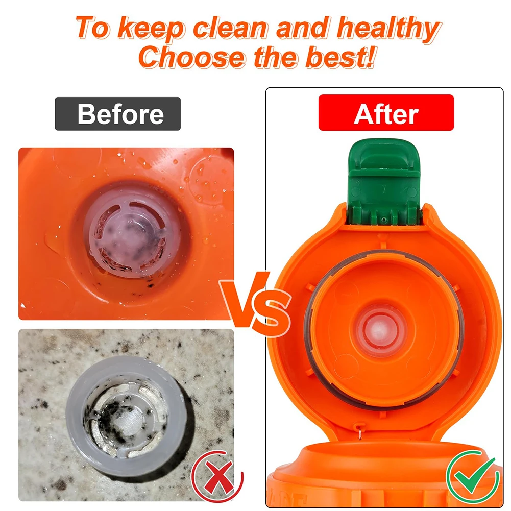 Dispensing Valves for Gatorade Gx Water 32oz Bottle Replacement Accessories for Squeeze Bottle Silicone Valve Plastic Insert