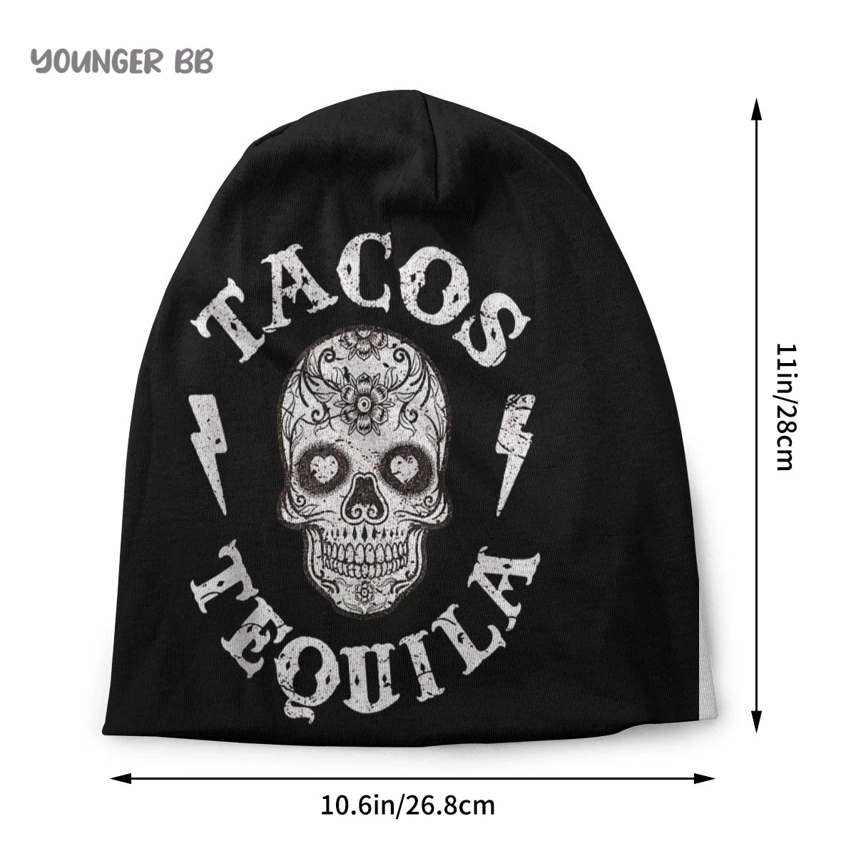 Bonnet Hats Mexico Skull Sugar Men Women's Knitting Hat  Tacos Tequila Mexican Fun Winter Warm Cap Beanies Thermal Elastic Caps