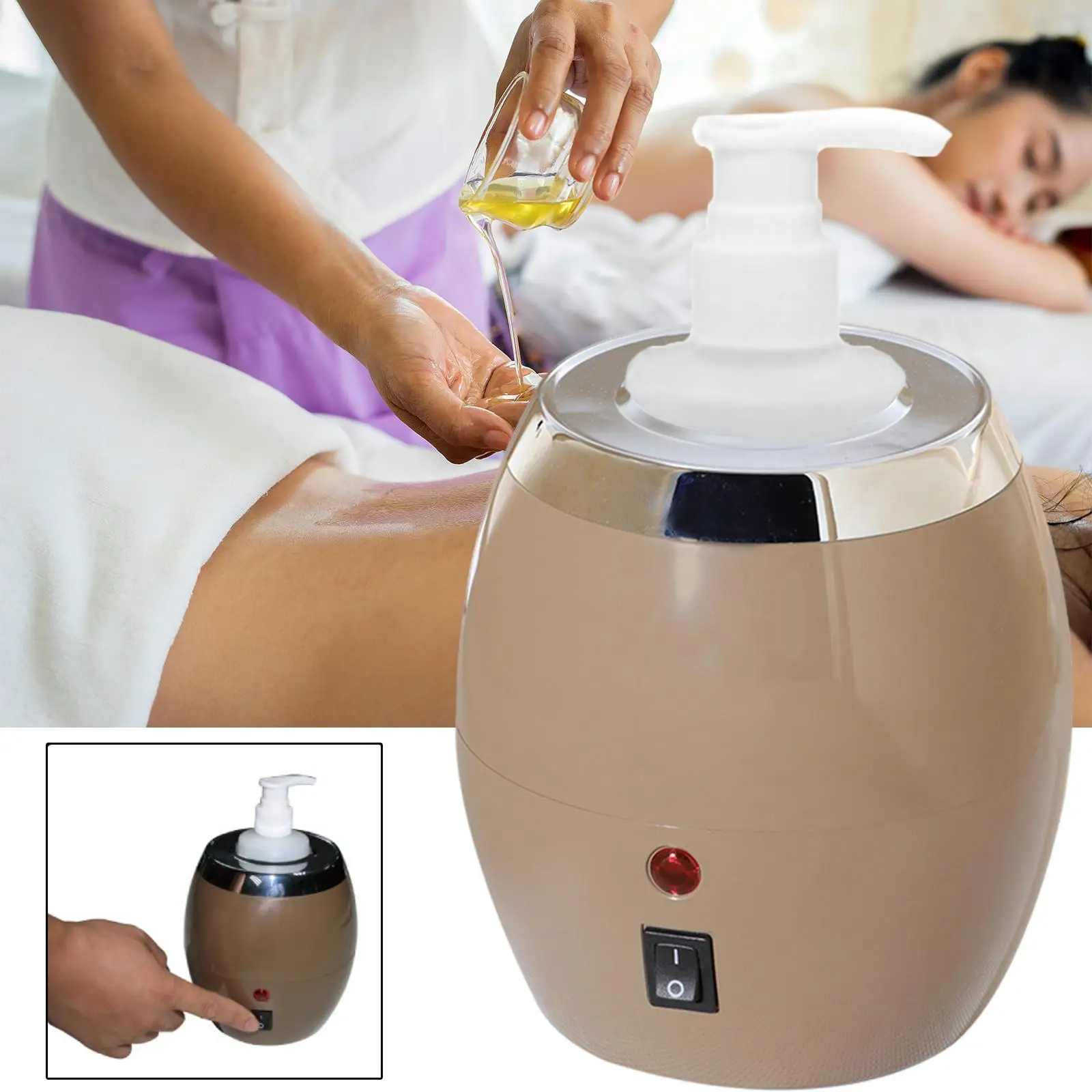 Olie/Lotion Flessenwarmer Elektrisch Met Fles Etherische Olieverwarmer Voor Massagemannen