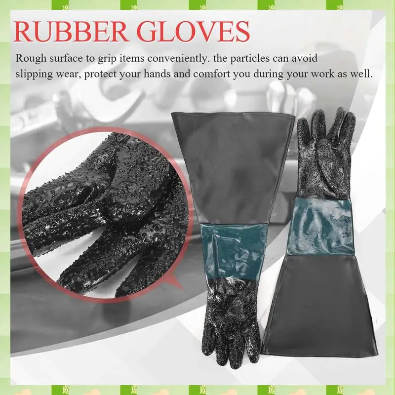 2025 Sandblasting Gloves Sandblaster Parts 60Cm With O Rings For Sandblast Cabinet,Sandblasting Gloves Sandblaster Parts 60Cm Wi