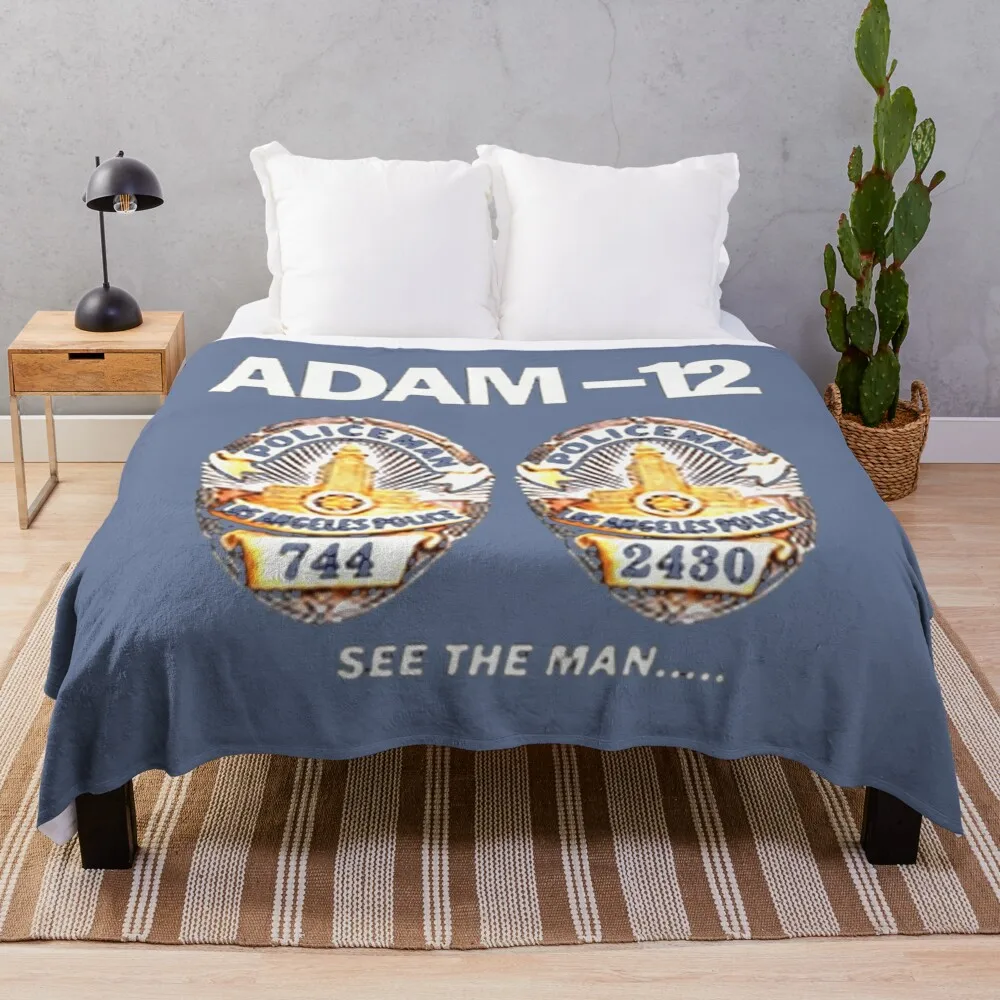 Adam-12 TV Series 70's Retro Throw Blanket Soft Plush Plaid Bed Fashionable Flannel Luxury Designer Blankets