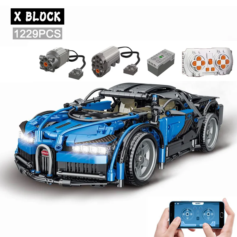 

Technical APP Remote Control Moter Power Sport Car Building Blocks Bricks Speed Racing Supercar Sets Toys For Kids Models Gifts