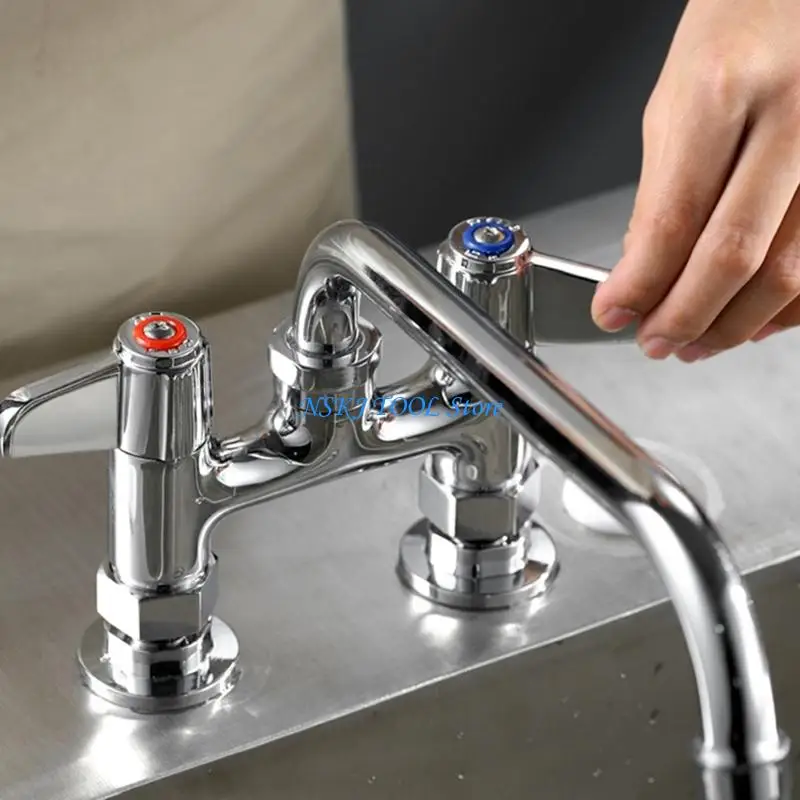 L8RC 2 قطعة مقاومة للتآكل 0.43 مقبض صنبور بفتحة جذعية مستديرة للاستخدام الخارجي