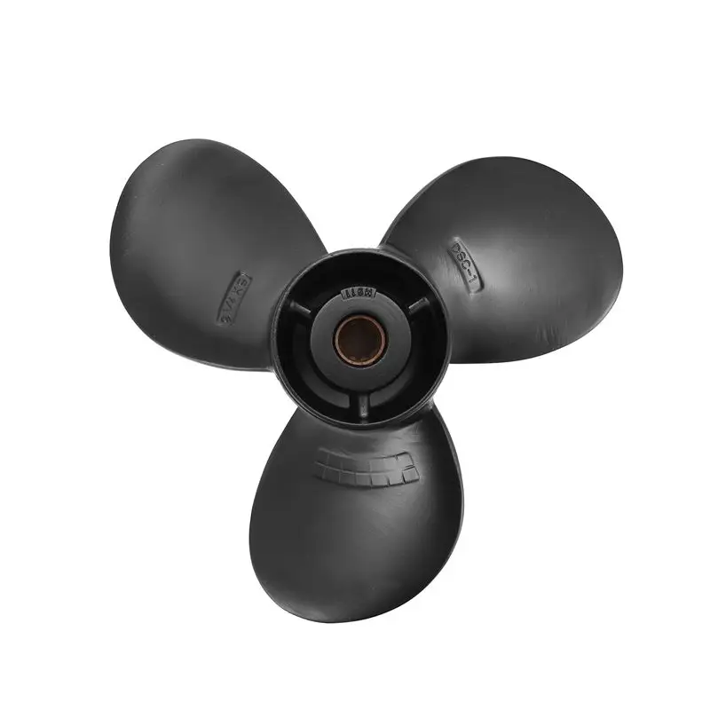 A13F-Outboard Propeller 58100-93723-019 For  8-20Hp 9 1/4 X 9 Aluminum Alloy 3 Blade Black 10 Spline Tooth R Rotation