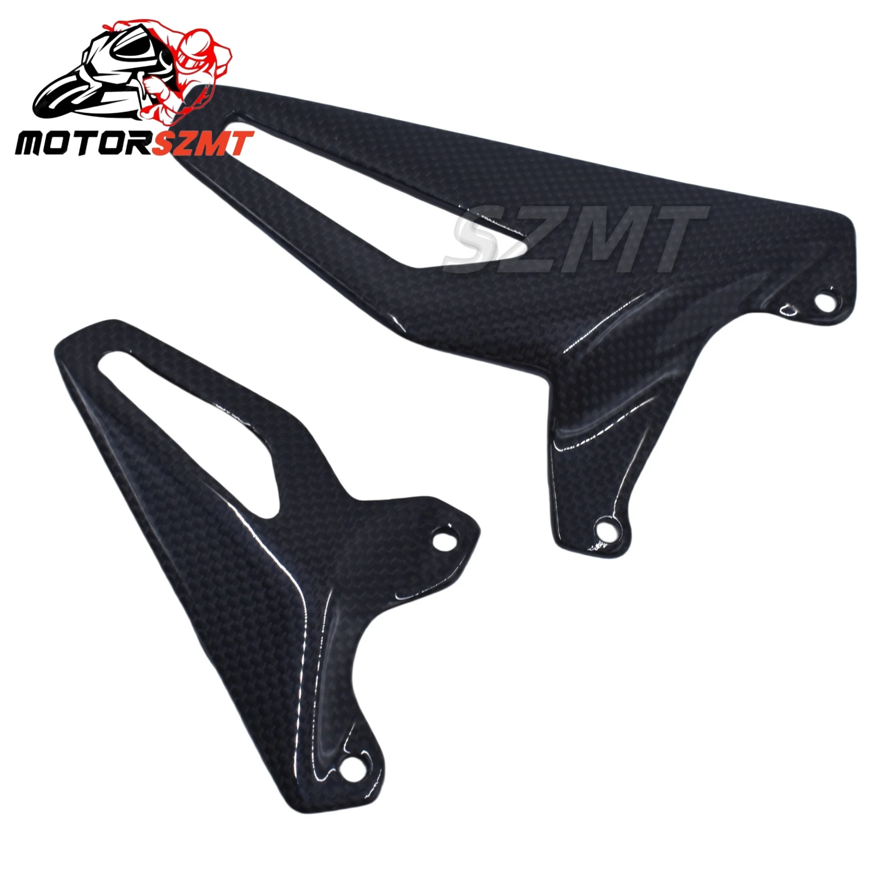 For DUCATI Panigale V4 V4S Carbon painted look Heel Guards Heel Plate Foot Pedal Protector Fairing Motorcycle Accessories