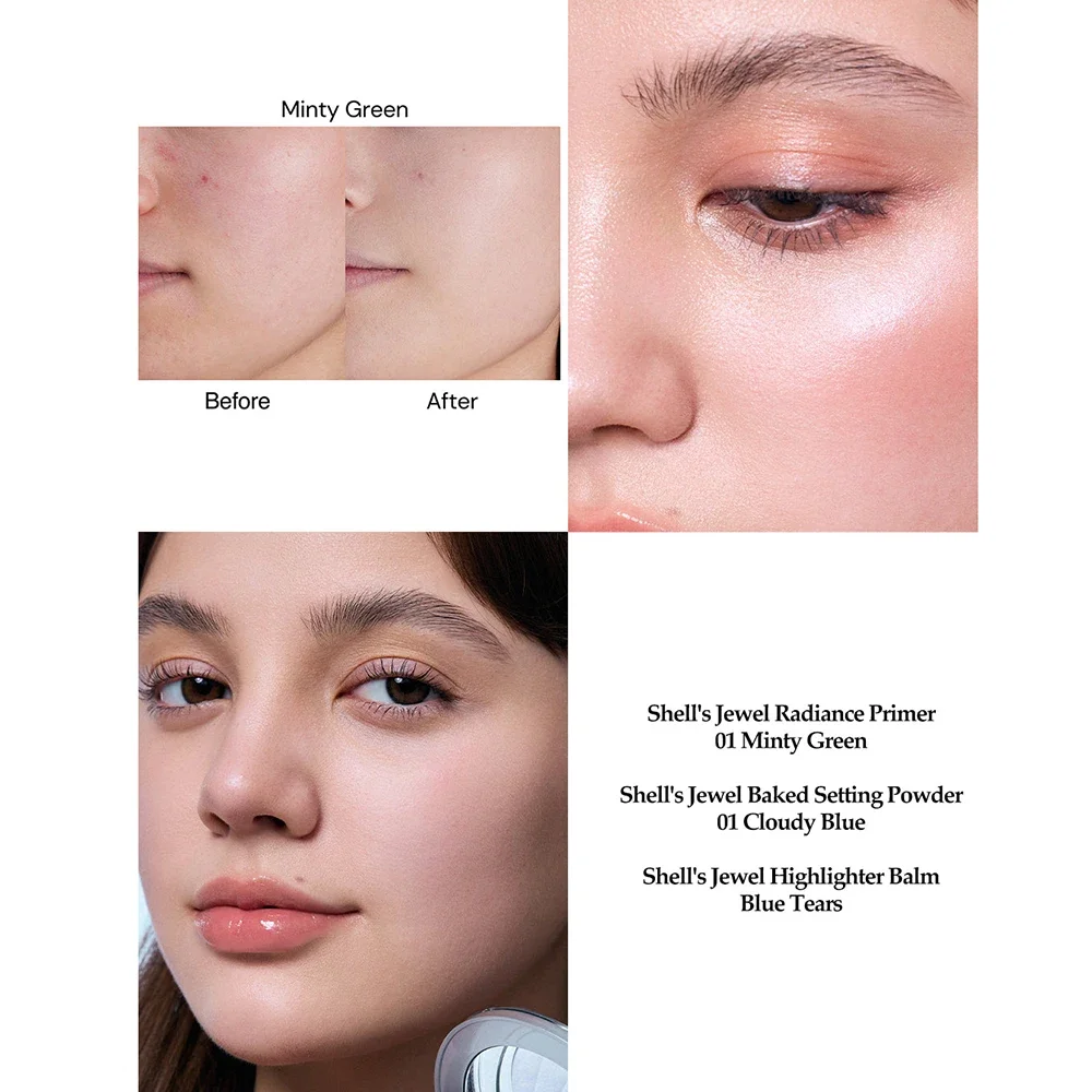Flower Know Full Coverage Baked Powder Concealer - Long Lasting Oil Control Setting Primer Highlighter & Contour for Eyeshadow M