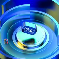 Rechargeable LED Digital Alarm Clock HD Mirror Display Wireless Bluetooth Bluetooth Speaker Portable Sleep Timer Bedside