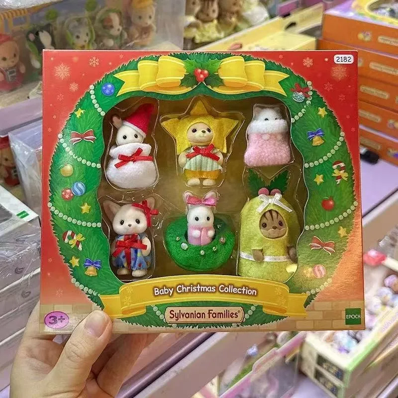 Sylvanian Families Husky Brother Girl Giocattolo per bambini 6 Tesori di Natale Barboncino Bambino Autentico Paradiso Coniglio Fascino Giocattoli per bambini