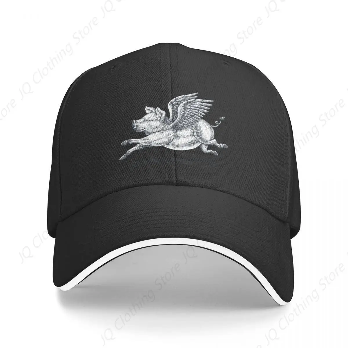 Flying Pig Vintage Engraving Baseball Cap Luxury Brand New In The Hat Boy Child Women's