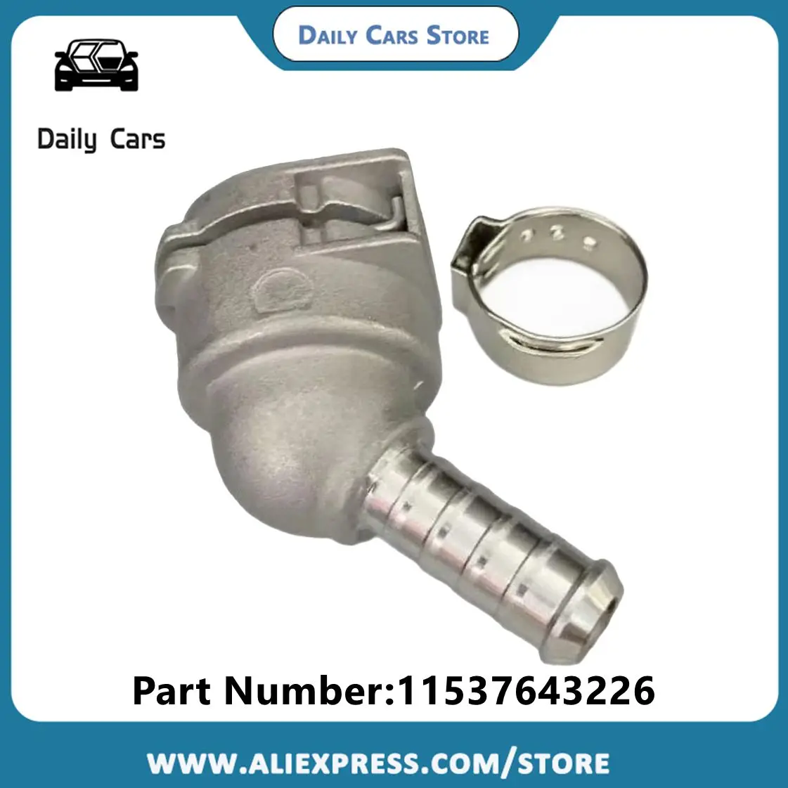 Turbocharger Coolant Return Line Hose Joint 11537643226 for BMW Engine Series B48 Including F31 and G12 Models